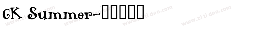 CK Summer字体转换